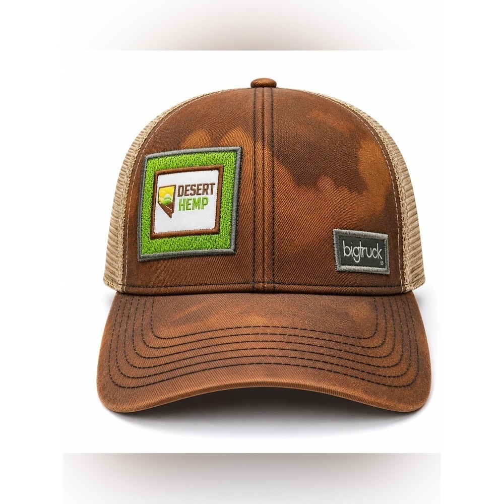 Big Truck Brown‎ Trucker Hat Desert Hemp Snapback Cap OS Adjustable